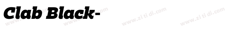 Clab Black字体转换